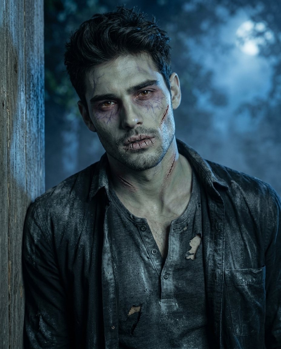 Result of the Zombie make-up effect